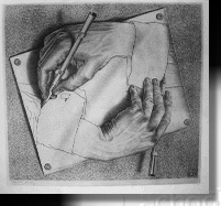 Drawing Hands and all M.C. Escher works copyright 2000 Cordon Art BV Baarn The Netherlands.
